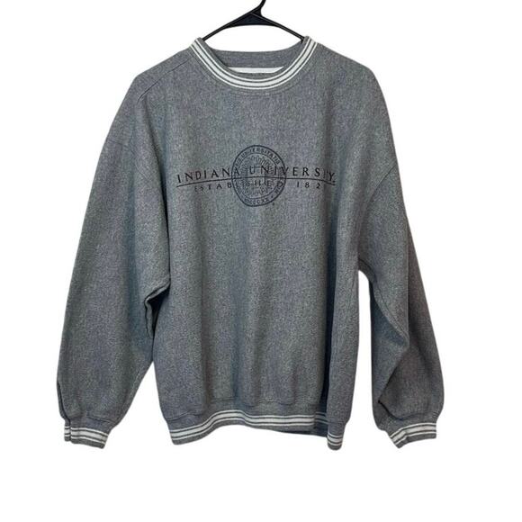 Vtg 90s Gear For Sports Indiana University Crewneck Sweatshirt Size XL Academia - Picture 1 of 9